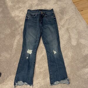 MOTHER Insider Crop Distressed Women’s Jeans